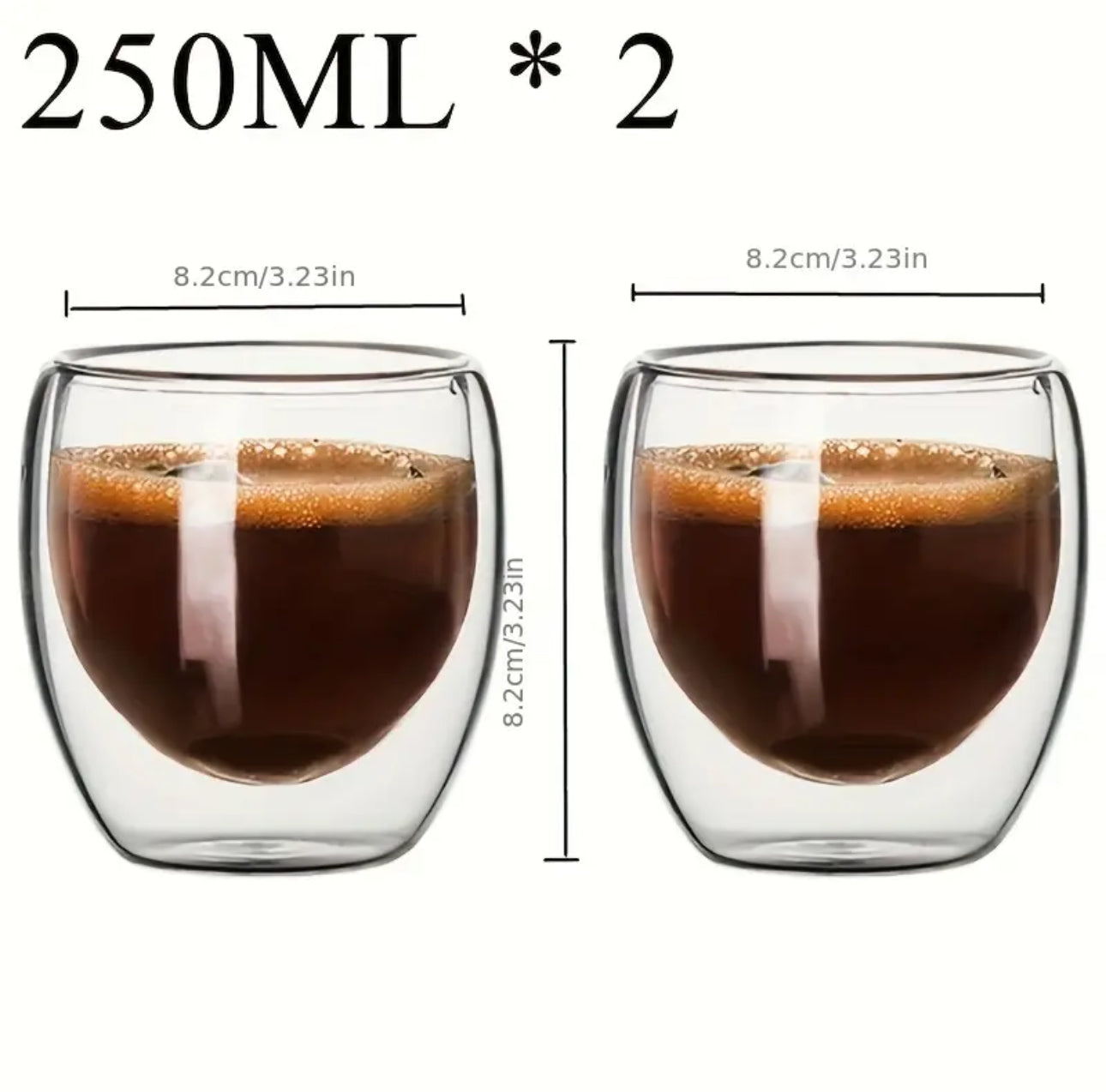 Double Wall Glass Cup Heat Insulation